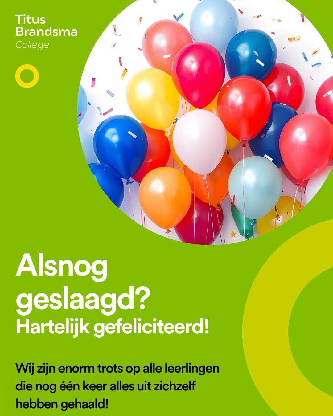Alsnog geslaag, gefeliciteerd! 